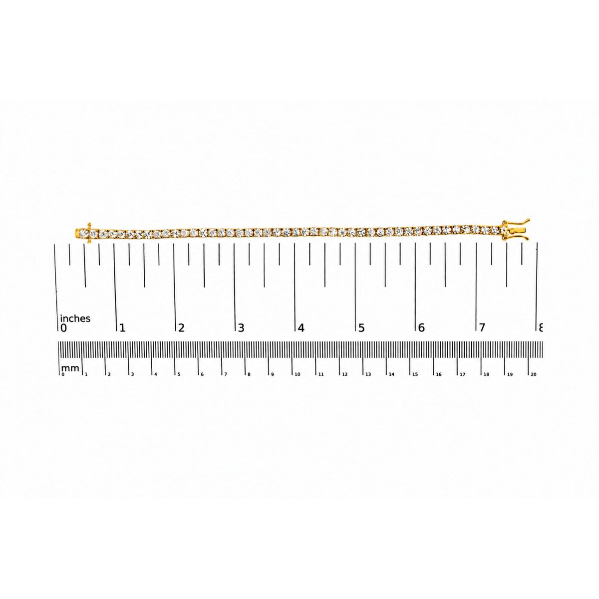 14K Gold Lab-Grown Round Diamond Four-Prong Tennis Bracelet