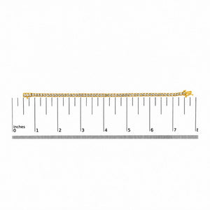 14K Gold Lab-Grown Round Diamond Four-Prong Tennis Bracelet