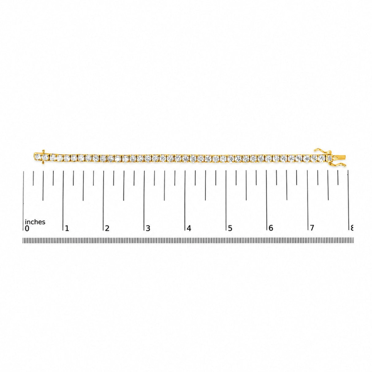 14K Gold Lab-Grown Round Diamond Four-Prong Tennis Bracelet