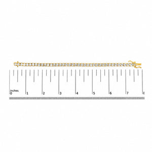 14K Gold Lab-Grown Round Diamond Four-Prong Tennis Bracelet