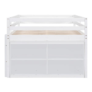 Loft Bed With Retractable Writing Desk And 4 Drawers, With Lateral Portable Desk And Shelves