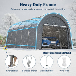 Heavy-Duty 12x20 FT Carport Canopy