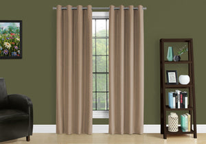 2 Pieces Set, Curtain Panel, Room Darkening, Grommet, Contemporary & Modern