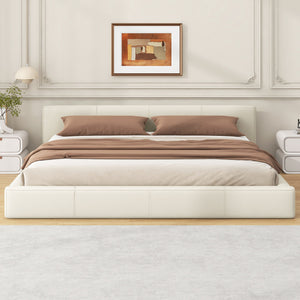 Stylish Upholstered Bed With Birch Wood Frame