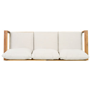 Outdoor 4pcs Acacia Sectional Patio Sofa Set