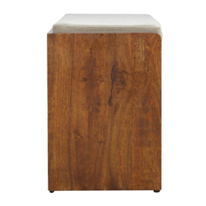 Pull Out Shoe Bench - Chestnut / Mud Linen