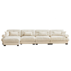 Super Comfort Oversized Modular Sectional Sofa With Movable Ottoman