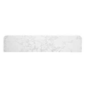Clayten - Server With Marble Top & Fireplace - White & Espresso