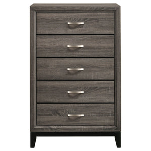 Gregory - 5 Drawer Chest - Smoke Gray