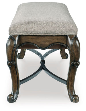 Maylee - Upholstered Storage Bench - Dark Brown