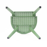 Milan Outdoor Dining Chair Set of 2 in Green Iron with Modern Design