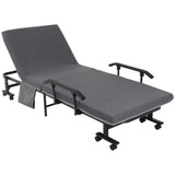Rollaway folding bed with mattress & adjustable backrest