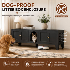 58" Metal Cat Litter Box Enclosure