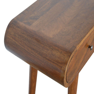 Solid Wood Curved Edge Console Table