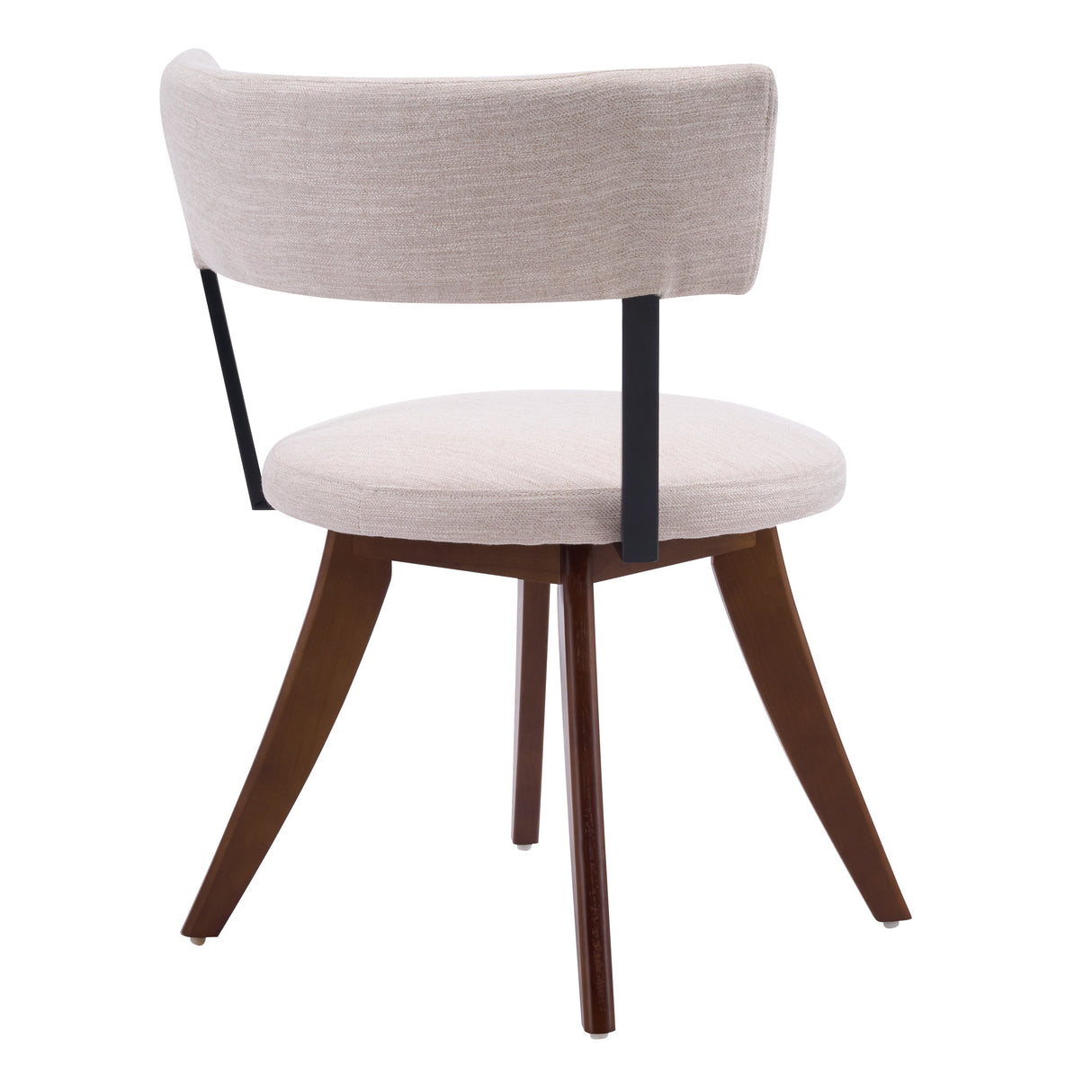 Modern Upholstered Dining Chairs with Curved Back