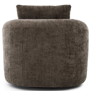 Modern Swivel Barrel Chair With Dual-Layer Cushion
