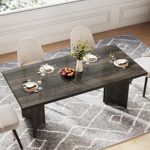 Dining Table For 4 - 6 People, Kitchen Table With Thick Top