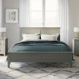 Modern Gray Solid Wood Full Platform Bed(old sku:WF283524AAE)
