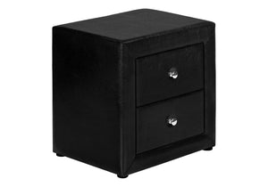 Nightstand with Storage Drawer, Upholstered, Transitional