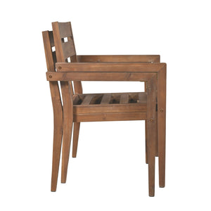 U_Style 7 Pieces Acacia Wood Outdoor Dining Set with Cushions