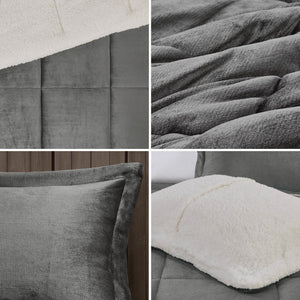 King Plush to Sherpa Down Alternative Comforter Set
