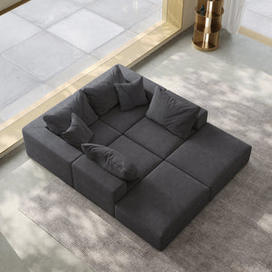 Oversized Sponge Cloud Sofa - Modern Sectional Couch Set