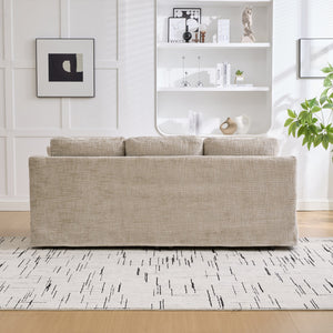 83.86" Wide Modern Casual Sofa in Wheat