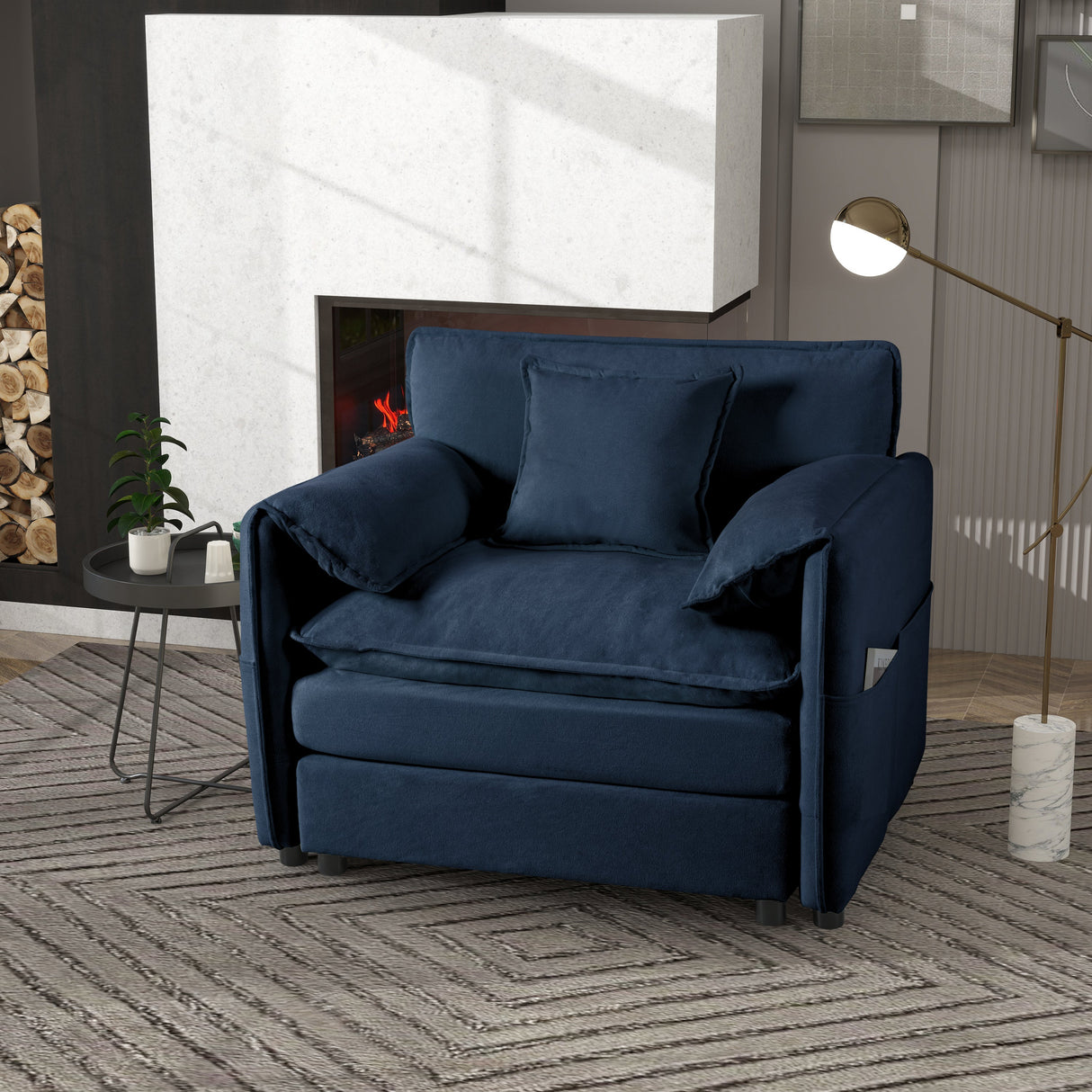 41.73" Modern Upholstered Sofa Chair