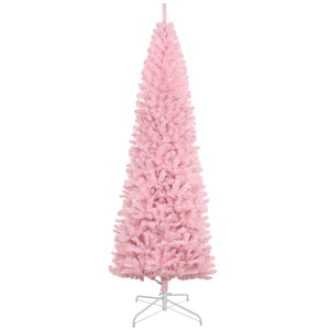 HOMCOM 8' Tall Unlit Slim Douglas Fir Artificial Christmas Tree