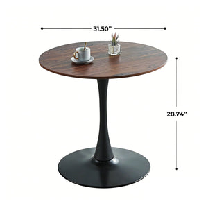 Mid-Century Tulip Dining Table with Round Top and Pedestal Base - Multiple Colors