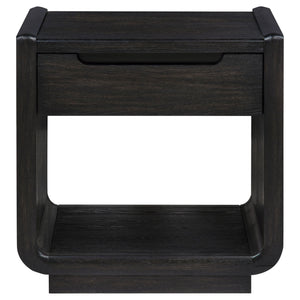 Leandro 2-piece Wood Coffee and End Table Set Burnished Black