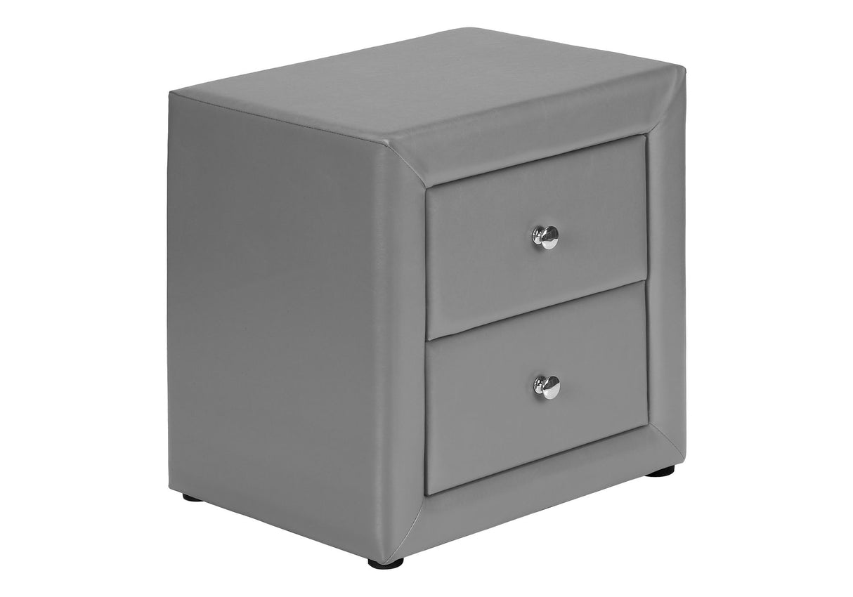 Nightstand with Storage Drawer, Upholstered, Transitional