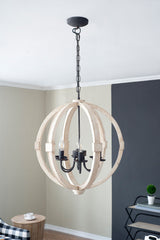 Chandelier Hanging Light Fixture with Adjustable Chain for Kitchen