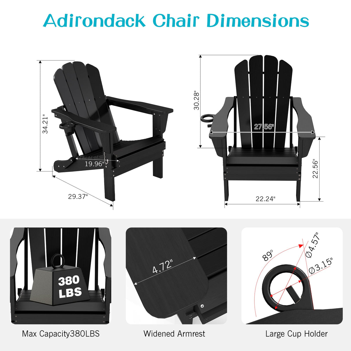 Adirondack Chair, Plastic Adirondack Chairs, HDPE Adirondack Chair, Folding Adirondack Chairs,Outdoor Chairs with Cup