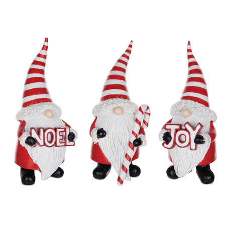 Santa-Gnome-Figurine-(Set-of-3)-Christmas-Ornaments