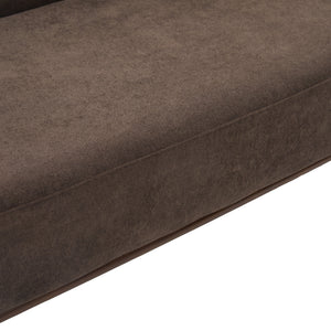 81 In. Curved Velvet Sofa With Wooden Base