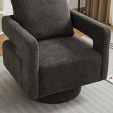 Stonewell Square Swivel Accent Chair with Open Back