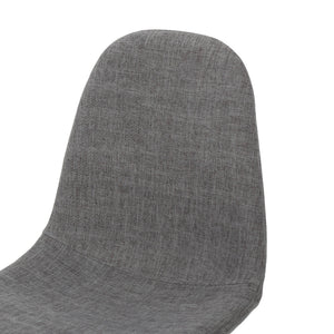 Modern Minimalist Fabric Dining Chair With Iron Legs