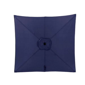 Rectangular Patio Umbrella With Crank Tilt, Polyester UV-Resistant Canopy