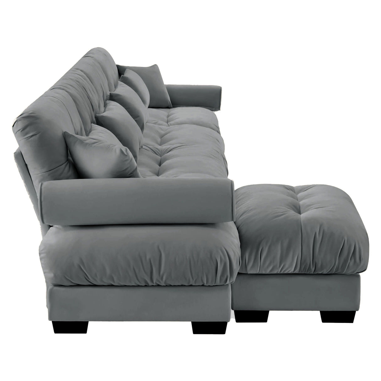 Super Comfort Oversized Modular Sectional Sofa With Movable Ottoman