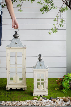 Wooden Candle Lantern Decorative Hurricane Lantern Holder