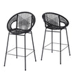 Ferrara-Outdoor-Patio-Barstool-Set-of-2,-Black-Faux-Wicker-PE-Rattan-with-Iron-Frame-Bar-Stools