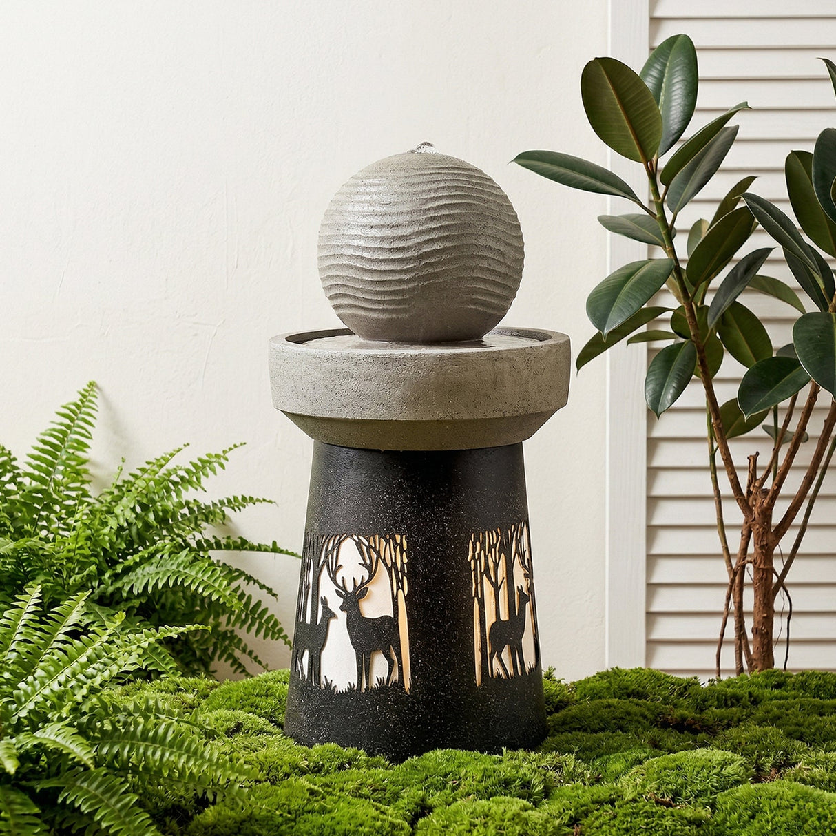 Outdoor Garden Lantern with Warm LED Light