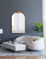 Arched Wall Mirror with Metal Frame