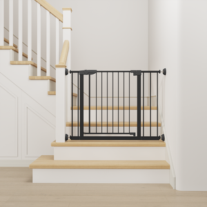 Wide Baby Gate with Wall Protector for Stairs and Doorways