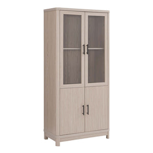 Jodie - Bookcase Cabinet With 6 Adjustable Shelves - Oak