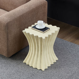 15.16 Inch Side Table Vintage Sturdy Fiberglass Table