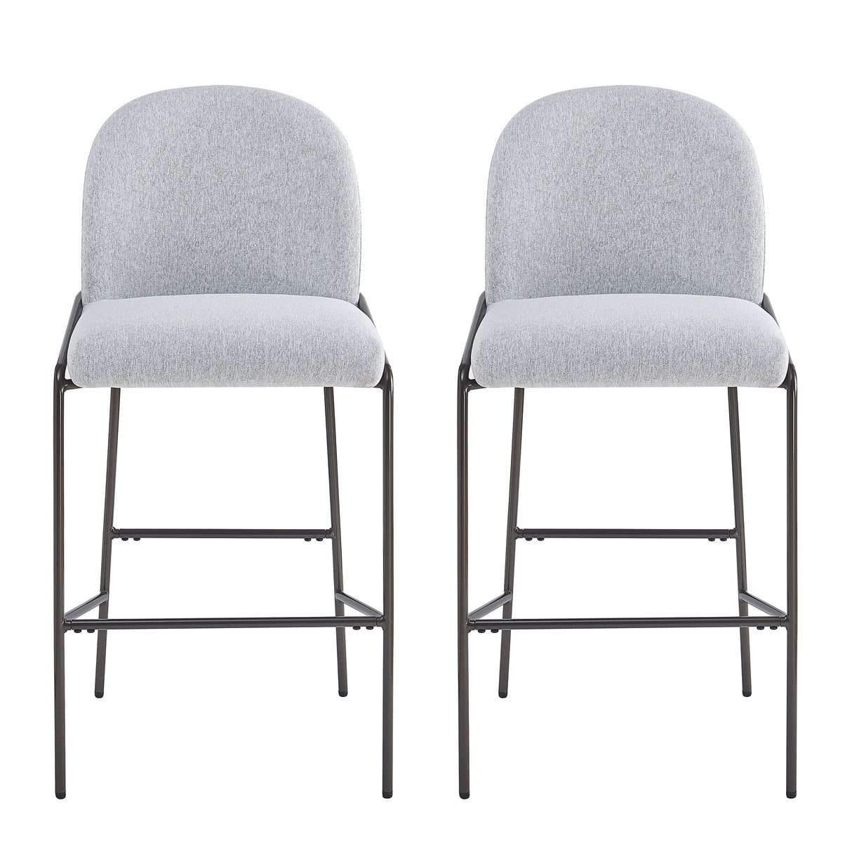 Galen Indoor Metal Upholstered Barstool