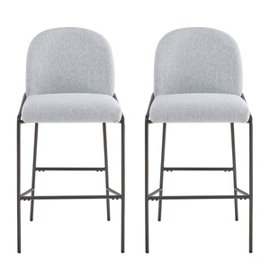 Galen Indoor Metal Upholstered Barstool