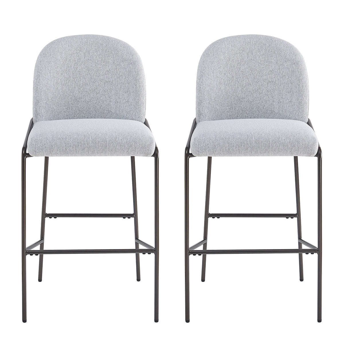 Galen Indoor Metal Upholstered Barstool